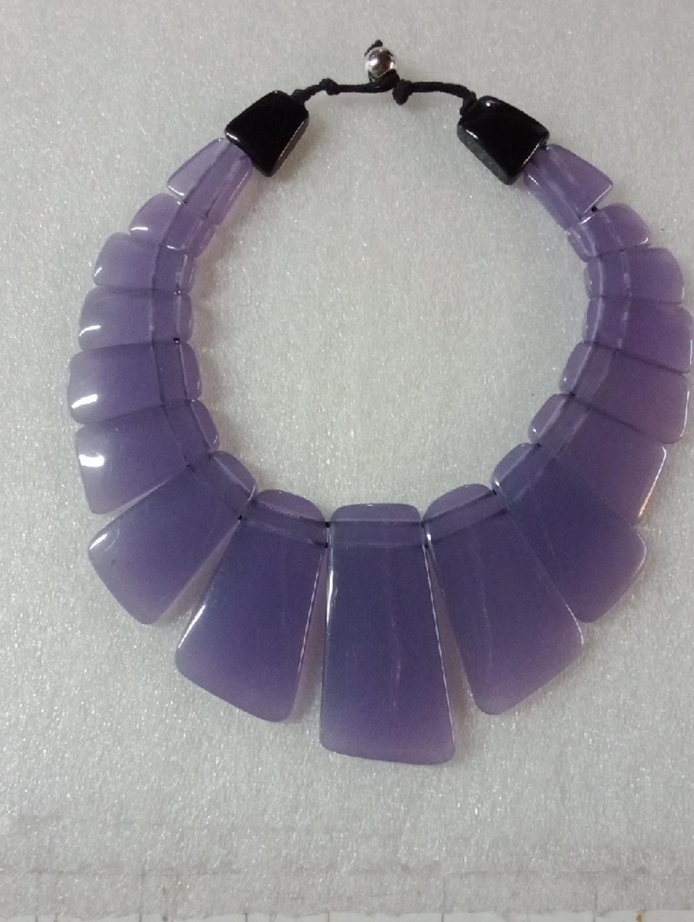 Lavender Fan Style Necklace #A470